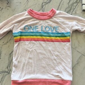 Chaser Brand One Love Kids Rainbow Sweatshirt